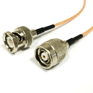 RP TNC male plug with socket to BNC male pigtail cable adapter RG316 15cm 6" - Picture 1 of 3
