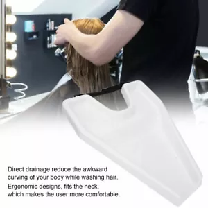 Portable Hair Shampoo Backwash Washing Tray for Home Salon Sink Rinse Tray White - Picture 1 of 11
