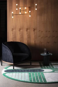 Irregular Shape Hand Tufted Handmade Woolen Area Rug for Living Room & Bedroom - Picture 1 of 5