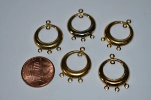 ESTILO VINTAGE 6 PENDIENTES DE LATÓN COLGANTE FIANZAS CÍRCULO 4 ANILLOS ESTILO ARAÑA - Imagen 1 de 1