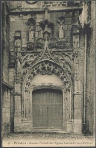 PROVINS 77 Portail CPA écrite à Mme BONNARIC Marché aux Fleurs Montpellier 1925 - Imagen 1 de 2