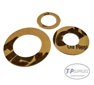 Lavadora/arandelas de papel con junta flexoide de 0,4 mm de grosor x5 elige tu propio tamaño hasta 30 mm de diámetro - Imagen 1 de 1