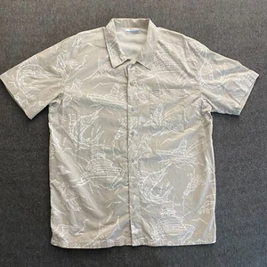 Columbia PFG Shirt Mens Large Gray Short Sleeve Vented Boats Fishing Outdoors - Picture 1 of 11