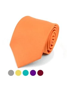 Boy's Age 12-16 Solid Color Wedding Necktie - Picture 1 of 29