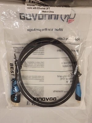 Lot/2 INNOVAA High Speed Micro HDMI to HDMI Cable with Ethernet  6FT X00151GRXL - Image 1 of 4