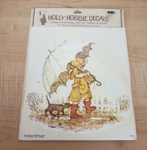 Paraguas Holly Hobbie Calcomanía Decoupage Uso Artesanal Nuevo de Lote Antiguo 1970 Niño Gato - Leer - Imagen 1 de 9