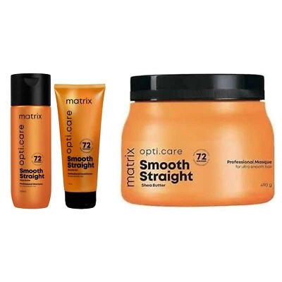 Pacote combo de máscara alisante, xampu e condicionador Matrix Opti Care Professional - Imagem 1 de 4