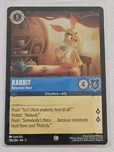 Lorcana Rabbit Reluctant Host 158/204 Cold Foil Rise of the Floodborn - Picture 1 of 11