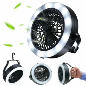 GRUNDIG 2in1 Lampe & Ventilator 12 SMD LEDs Griff 360° Batterie Luftkühler Light - Bild 1 von 12