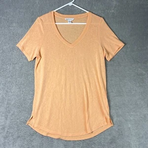 Athleta Womens Orange Breezy Scoop Shirt Modal Blend Certified Large Athleisure - Picture 1 of 11