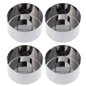 4 Pezzi Stampo per Mousse in Acciaio Inox Stampi per Torte per Forniture da Forno Casa - Foto 1 di 12