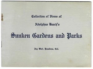 Pasadena, California 1910 Adolphus Busch Gardens recuerdo 14 vistas - Imagen 1 de 3