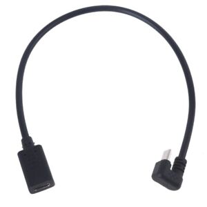 180 Degree U Shaped Type C Female to Micro USB Male Charge Cable for Cellphone