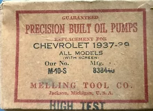 NOS Melling 1937-39 Chevrolet Engine Oil Pump Kit High Test - Foto 1 di 5
