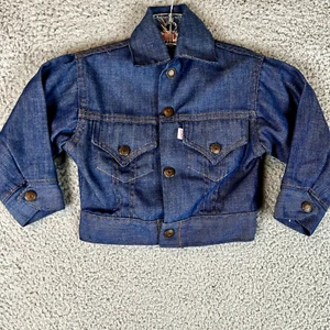 Chaqueta vaquera vintage años 70 Levi's bordada niño pequeño talla 3 - Imagen 1 de 3