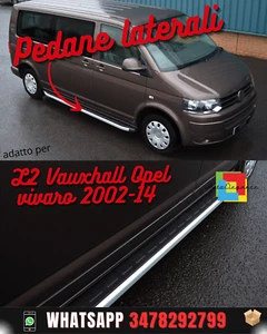 Alluminio Pedane Laterali Barre Predellini Per L2 Vauxhall Opel vivaro 2002-14 - Afbeelding 1 van 7