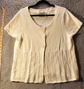 Croft & Barrow Damen Pullover Gr. XL hochwertige Knöpfe eng Strickmütze/Kurzarm - Bild 1 von 12