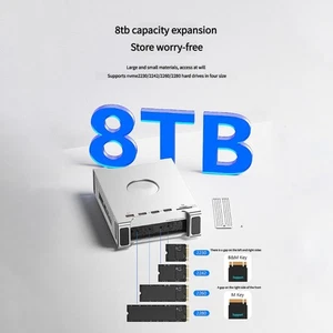 Double Purpose Aluminum Stand For Mini Computer Solid Disk Expansion Dock 40Gbps - Afbeelding 1 van 8