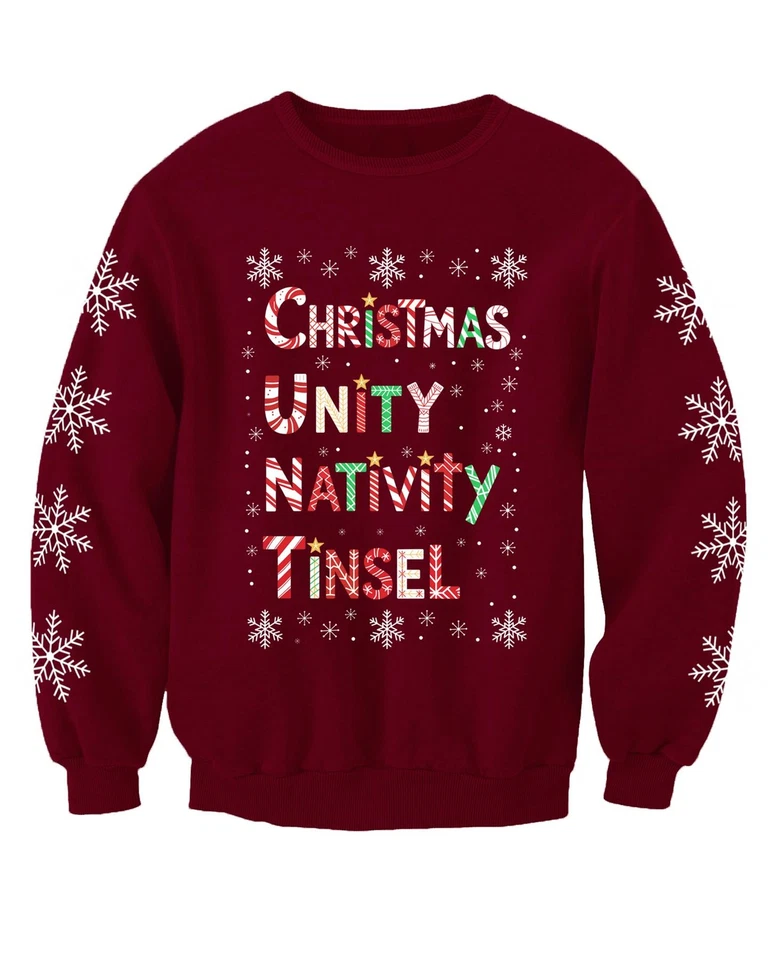 Tinsel C*nt Offensive Funny Rude Adults Christmas Jumper Sweatshirt - Image 1 of 1