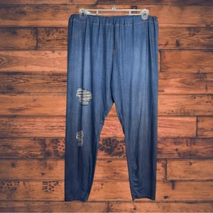 Leggings con estampado de jean SHEIN Curve 3XL - Imagen 1 de 7