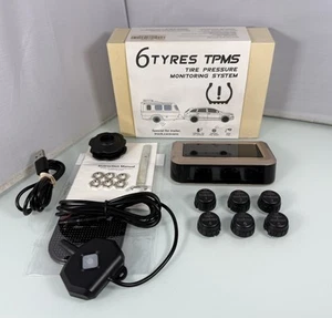 6 Sensors TPMS Tire Pressure Monitoring System for RV Motor Home Caravan Trucks - Picture 1 of 13