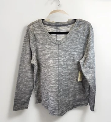 NUEVO CON ETIQUETAS Sudadera St Johns Bay Active Fleece Para Mujer M Gris Cuello en V Exterior OEKO TEX Foto 1 de 4