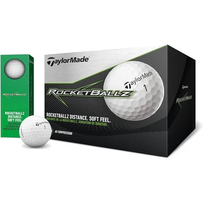 Paquete de 36 pelotas de golf TaylorMade RocketBallz | Distancia y sensación suave 60 compresión Foto 1 de 4