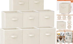Storage Cubes - 11 Inch Heavy Duty Fabric Storage Bins for Shelves Closet - Picture 1 of 7