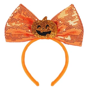 Diademas de calabaza de Halloween diademas con lazo naranja para niñas mujeres Halloween - Imagen 1 de 6