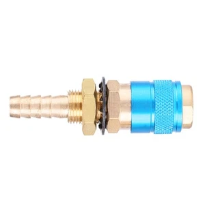 (blau) Wasser Abgekühlt& Gas Adapter Quick Schlauch Connector Fitting Für M CU - Afbeelding 1 van 7