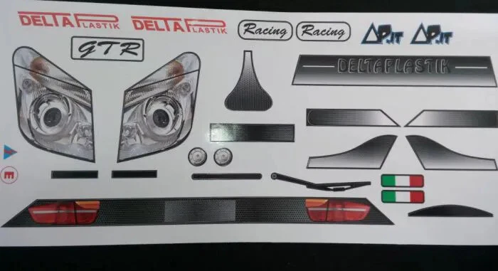 DEC003 - McLaren 2 SCALE 1/8 Rc Body  Decals - adesivi    - Immagine 1 di 1