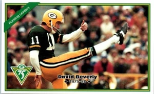 DAVID BEVERLY Punting Leaders Green Bay Packers fútbol - postal - Imagen 1 de 2