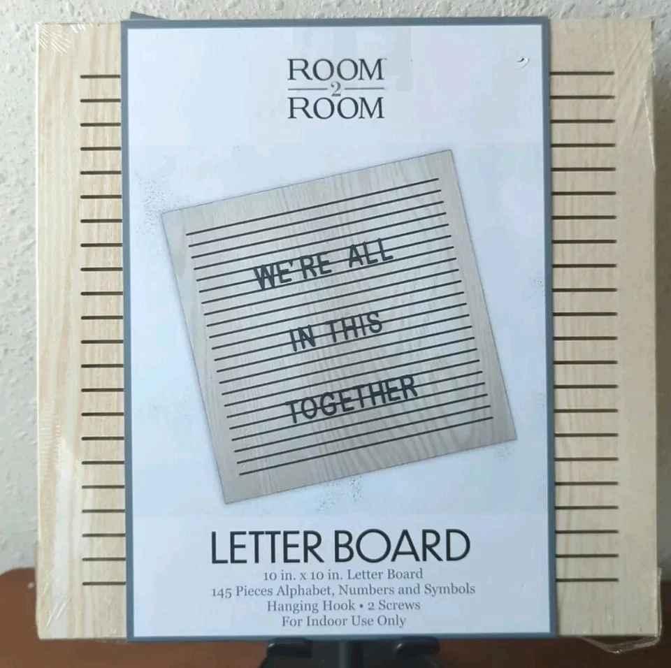 Wood Frame Letter Board Black Letters 10"x10" Farmhouse Style 145 Combined Piece - Image 1 of 2