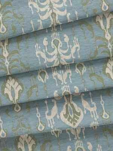 John Lewis Chayon Ikat Jacquard Fabric, Soft Teal – £45/m RRP Sold by the Metre - Picture 1 of 3