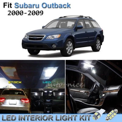 14pcs Bright White Interior LED Lights Package Kit For 2000-2009 Subaru Outback - image 1 of 4
