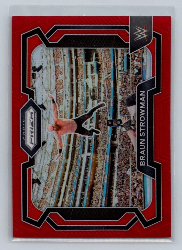 2024 Panini Prizm WWE #6 Braun Strowman Red Prizms #/299 - Image 1 of 2