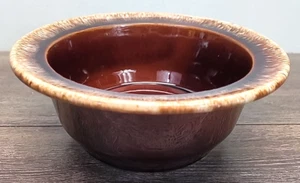 Brown Drip Glaze Soup Cereal Chili Oven Proof 8" Bowl Vtg Hull Pottery USA - Picture 1 of 7