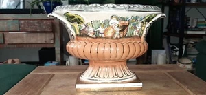 Alcobaca Portugal Angel Cherub Fruit Bowl Capodimonte Colorful - Picture 1 of 9
