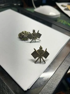 WWII WW2 Era US Army Signal Corps Screw Back Collar Insignia Military Lot - Picture 1 of 2