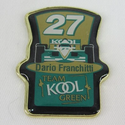 Prendedor de coleccionista TEAM KOOL GREEN #27 carro Dario Franchitti coche campeón Foto 1 de 4