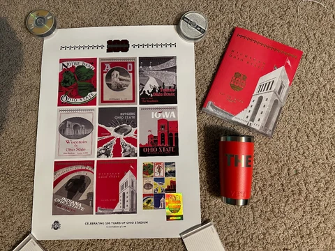 2022 Limited Edition Ohio State Yeti, Program and Poster from Michigan Game Cover