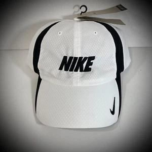 New NIKE GOLF RUNNING HAT white/black lightweight low profile dry-fit active men - Picture 1 of 7
