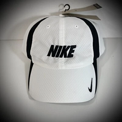 New NIKE GOLF RUNNING HAT white/black lightweight low profile dry-fit active men - Image 1 of 4