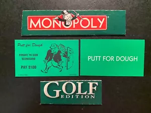 Monopoly Putt Golf Per Impasto DIMENTICATO DI FIRMARE SCHEDA SCORECARD 2000 - Foto 1 di 2