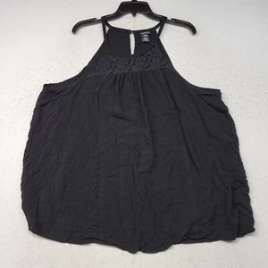 Torrid Shirt Damen Plus 3X Schwarz Top Bluse Goth Grunge Stretch Spitze Ärmellos - Bild 1 von 7