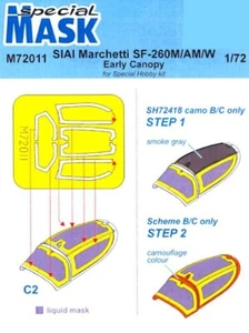 Special Hobby Models 1/72 SIAI MARCHETTI SF-260 M/AM/W Paint Mask Set - Picture 1 of 2