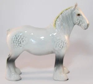 Beswick 8 1/2" Dapple Grey Horse Shire Mare Model 818 c1970's Lot B Excellent - Picture 1 of 11