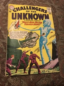 1963 DC Challengers Of The Unknown Comic! “multi Man Villain Turned Hero” No.30 - Picture 1 of 3