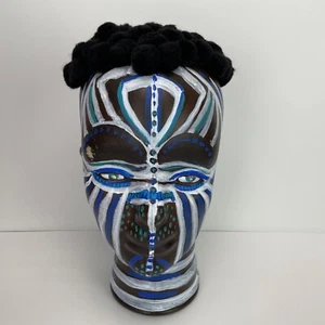 Leroy P Elie Art Glass Painted Head Face Sculpture From His Estate Vintage - Picture 1 of 18