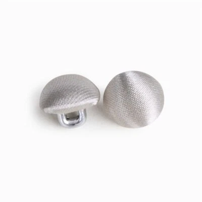 50X Cloth Buttons Satin Covered Buttons Metal Shank for Dress Blazer Jacket DIY - Image 1 of 4